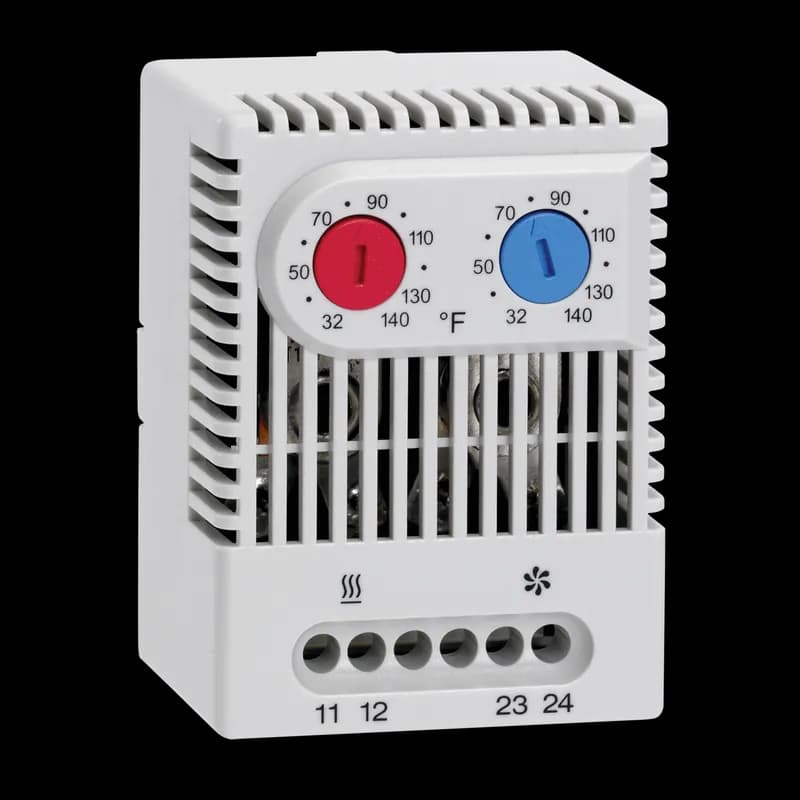 Dual Thermostat, 2.64x1.97x1.81, Lt Gray, Plastic