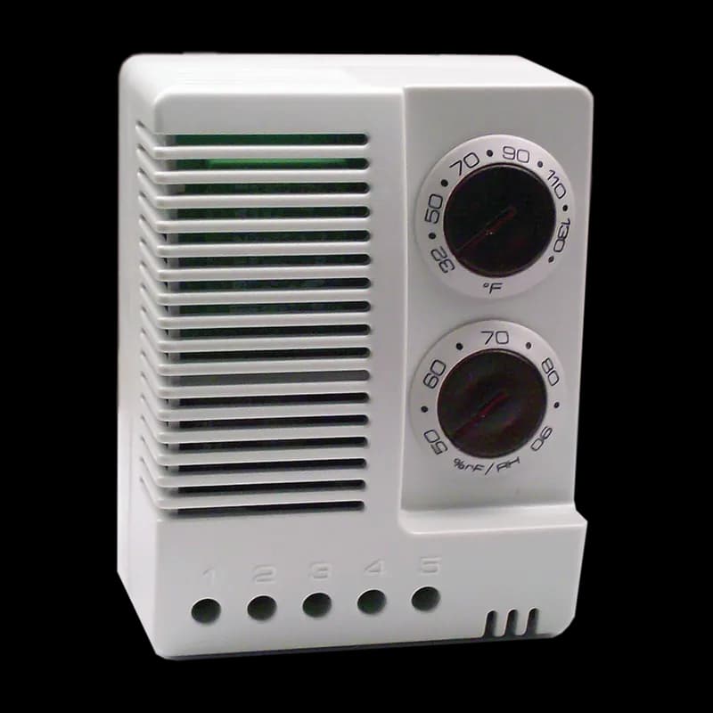 Electronic Hygrotherm, 3.03X2.36X1.69, Lt Gray, Plastic