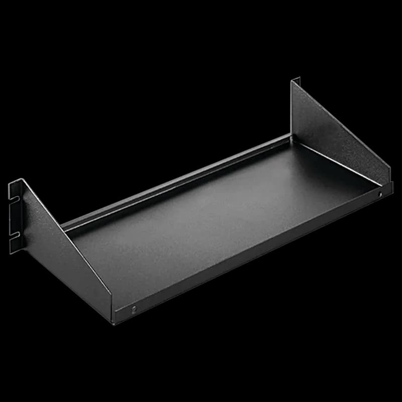 Single-Sided Shelf Solid 75 (34kg) Load Rating, 19.00x15.00, Black, Mild Steel