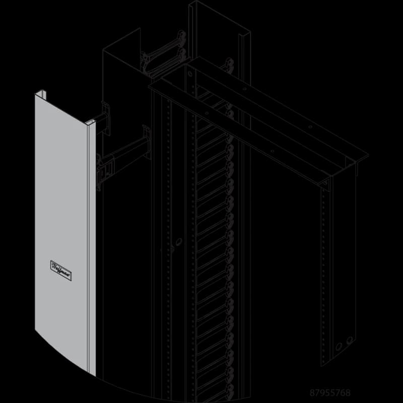CableTek Rear Cover, 84.00x3.50x1.00, Black, Aluminum