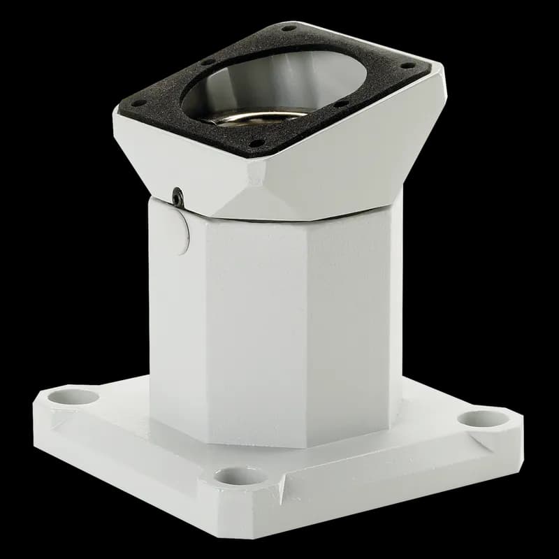 Compact Series 2 Rotational Base Bracket 15-Degree, fits 45x60mm, Lt Gray, Alum