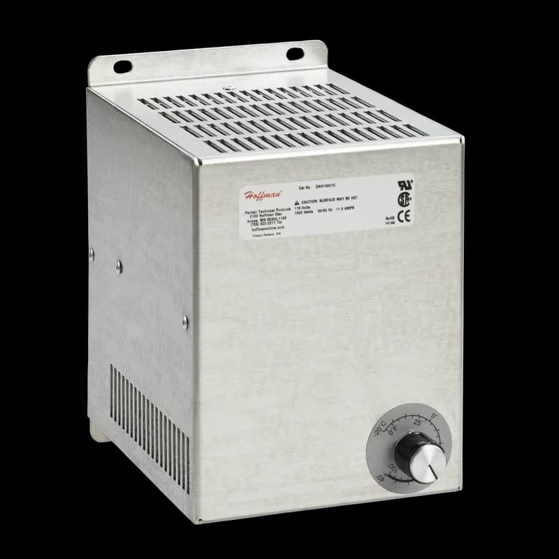 Electric Heater, 115VAC 1300W, 7.50x5.00x6.53 inch, Brushed, Aluminum