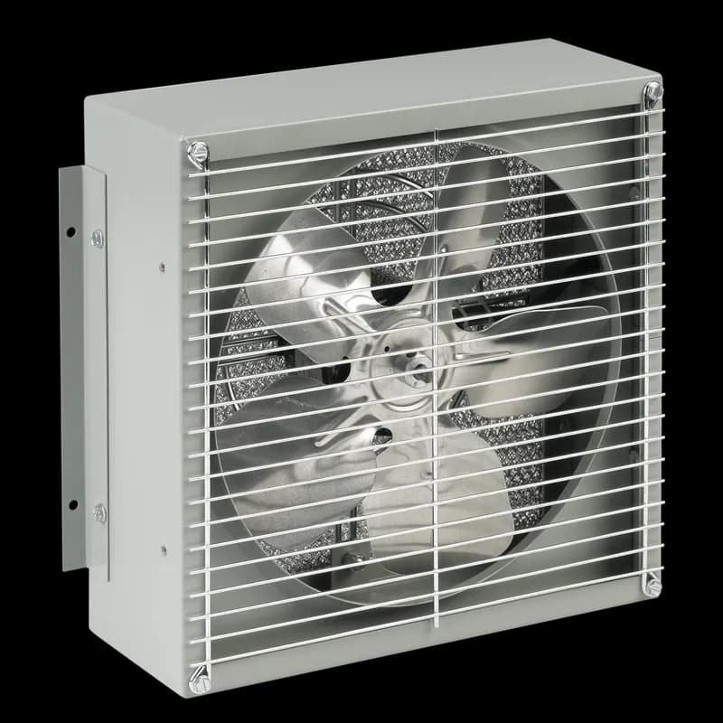 Filter Box Fans, 10.13x10.13x4.50, Lt Gray, Steel, Aluminum Filter