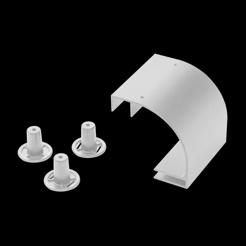 Radius Drop Kit, fits 18.00, White, Aluminum