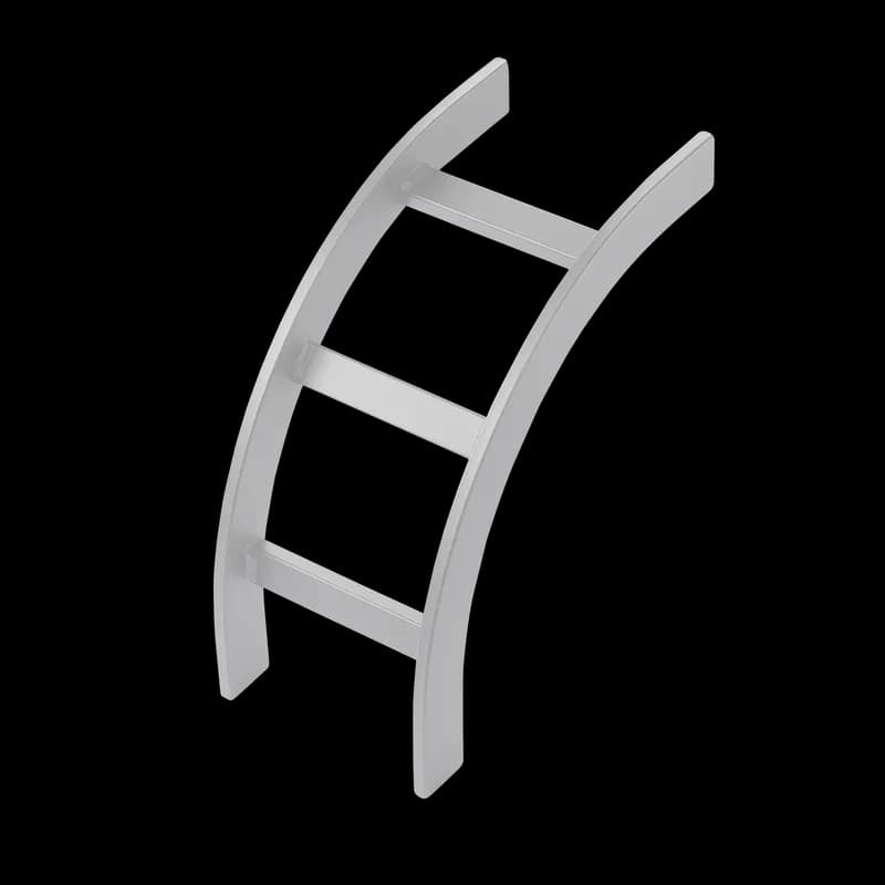 Ladder Rack Curved Kit (cULus Classified) Inside, fits 6.00, White, Steel
