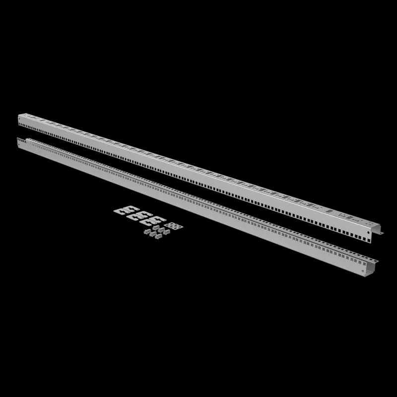 ProLine G2 19-Inch Rack Angles, Tap Hole, 600mm, Conductive, Steel