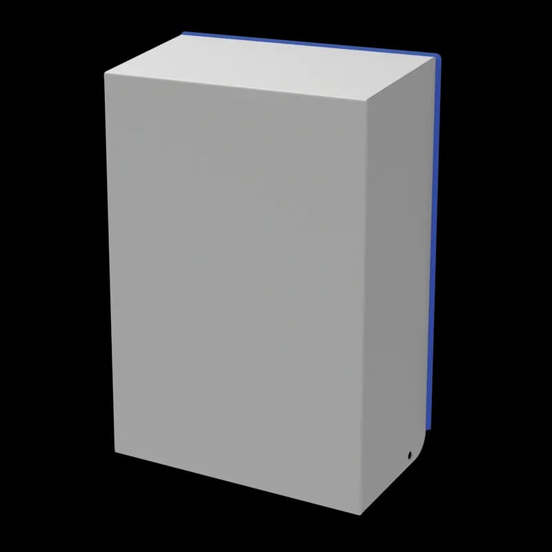 Filter Fan Shroud Type 4/4X HH05, 12.33x7.70x3.40, Lt Gray, Steel