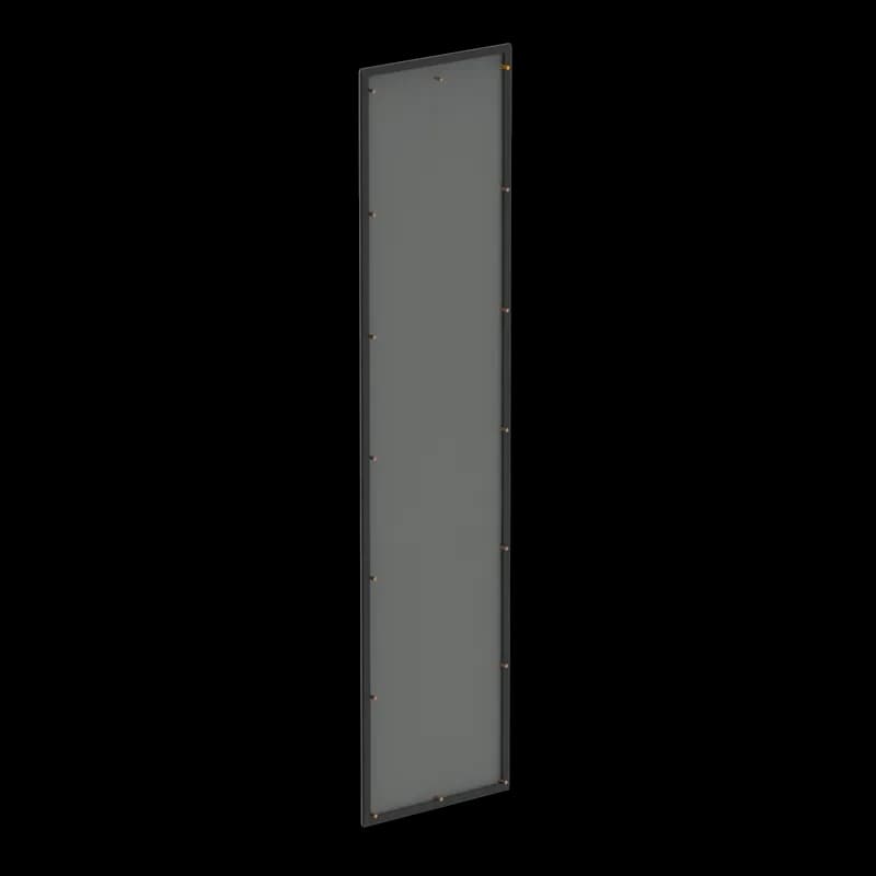 Universal Free-Stand Flat End Plate, 72.13x18.11, Gray, Steel