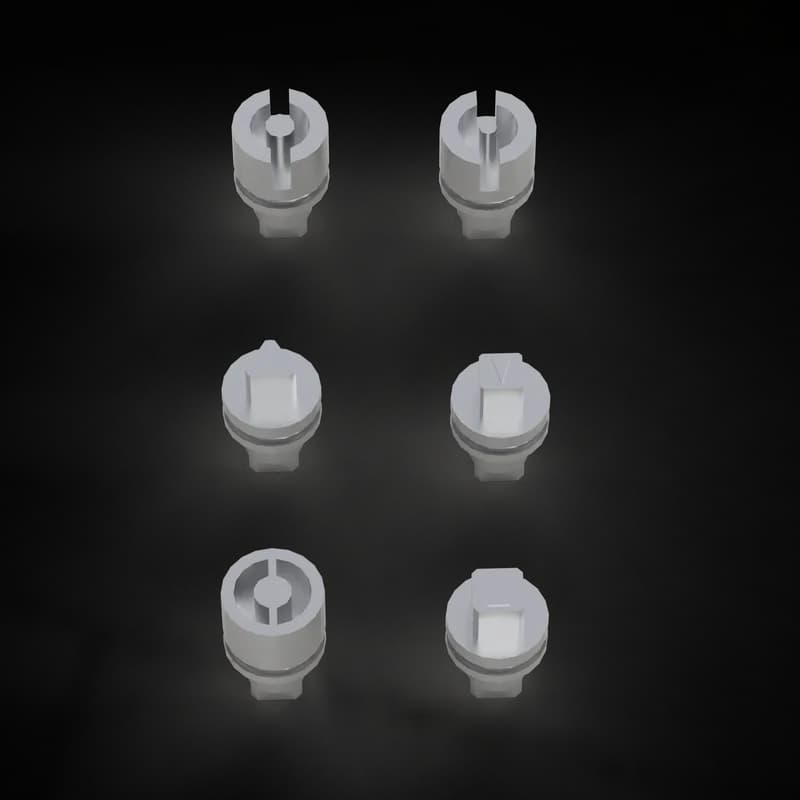 Inserts, LI, 16x16x20mm, Zamak, Double Bit 3mm