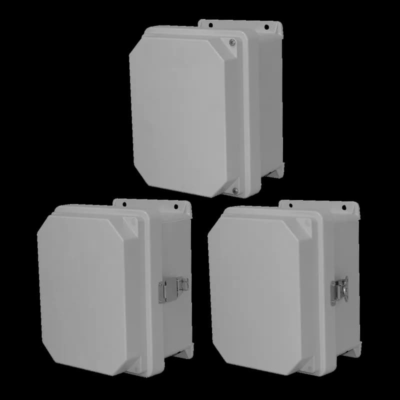 nVent RVJ806NHWPL1 - RVJ Raised Opaque Cover Type 4X, 9.32x7.32x4.92, Lt Gray, FRP, NHWPL