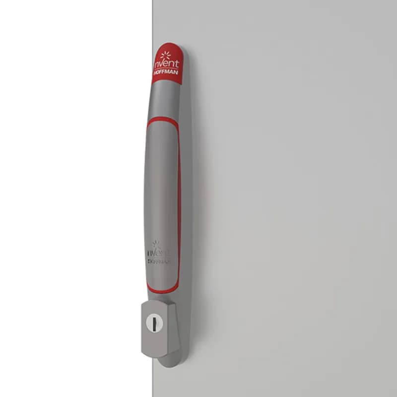 Lift handle, chrome, compatible with locking half cylinders