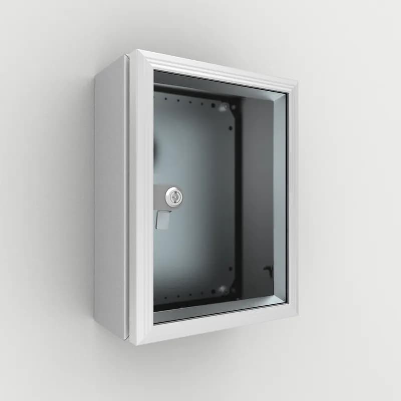 nVent ADAB07050 - Transparent door, 700x500, Aluminium, 3mm double bit lock, IP54
