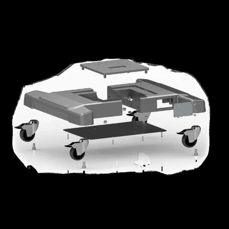Syspend 281-MAX Flex Base, 591x591x72, Light Gray, Aluminum