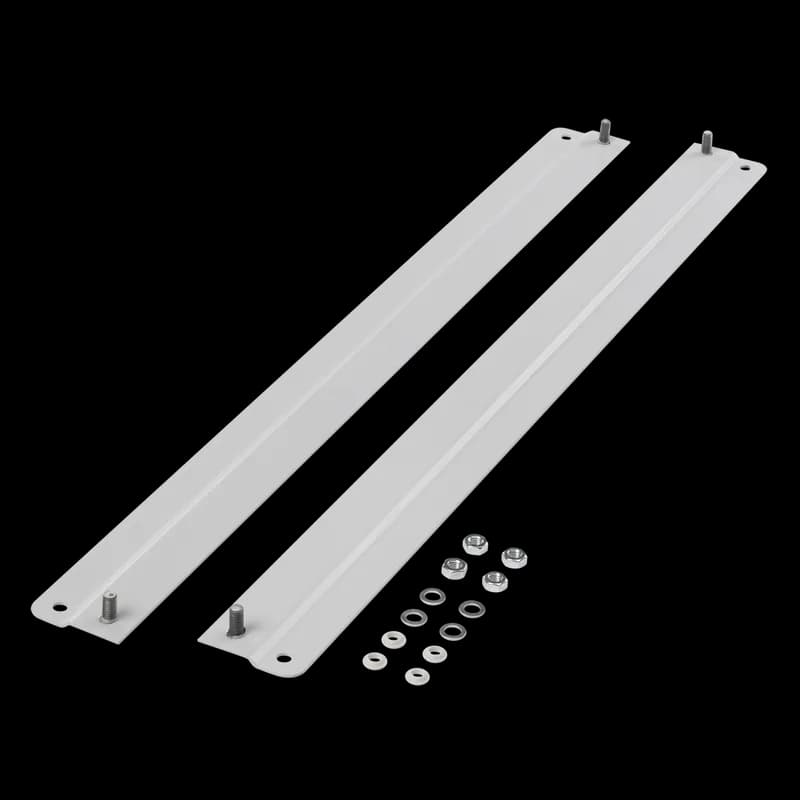 Full-Width Top and Bottom Mounting-Bracket, Studs, fits 900mm, Gray, Steel
