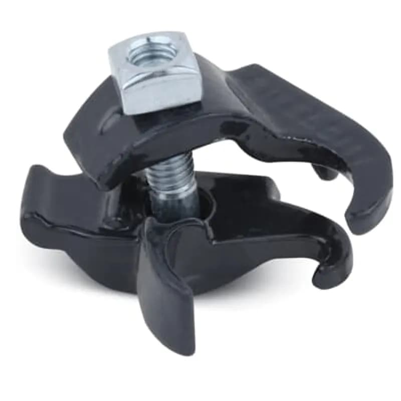 PVC Coated Edge Clamp, Pipe Size 3/4 Inch/21 Metric, Malleable Iron, Dark Gray