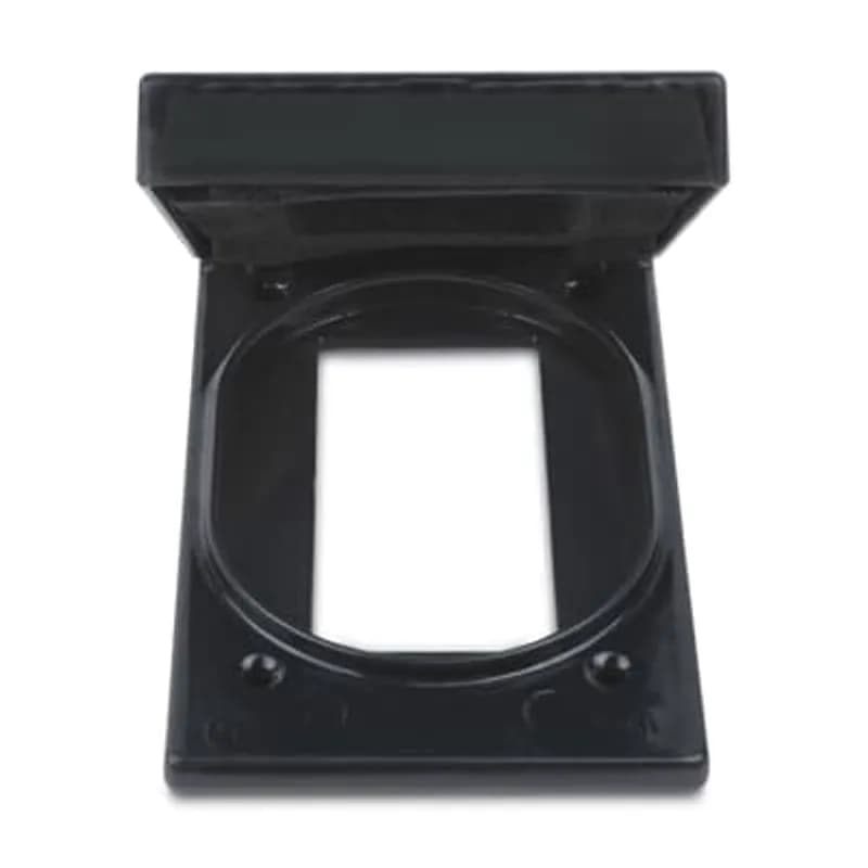 PVC Coated Device Box Cover, Vertical Single Receptacle, Box Mount, 1 Gang, Nominal Size 1-7/32, Maximum Device Face Diameter 1.865 Inch, Gray, Die Cast Aluminum, Gray