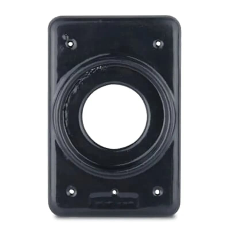 PVC Coated FS/FD Round Flush Receptacle Cover, 1 Gang, Malleable Iron, Gray