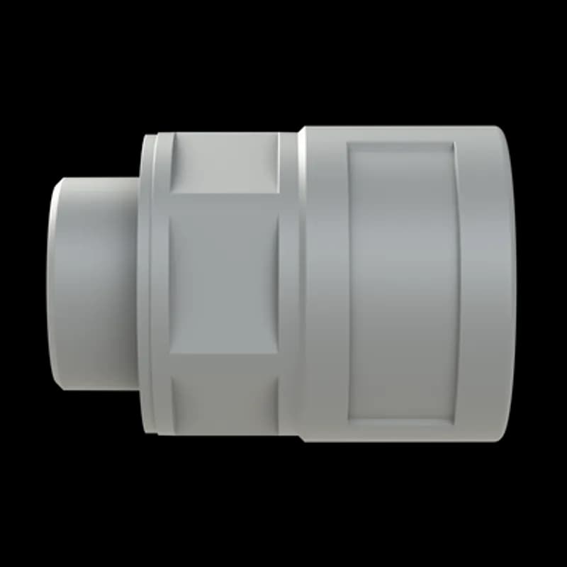 PMAFIX Straight Grey Connector, Material - Polyamide 6, Thread Size M25x1.5, Conduit Size NW - 23