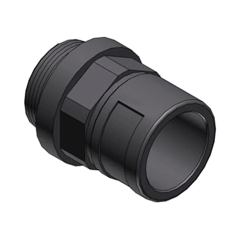 VNV Connector Straight, PG Metal Thread - Thread 29, Fits to Conduit Size NW/Metric 23/25, Color Gray