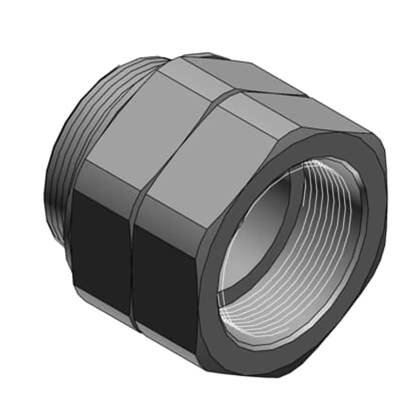 ABB - Installation Products SWA-M63-14 - Swivel Adapter with Special Sealing, Metric Metal Thread - Thread M63x1.5, Thread Length 14