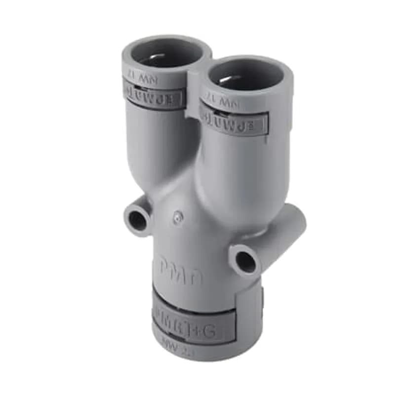 PMAFIX Grey One-Piece Y Connector, Material - Polyamide 6, Fits to Conduit Size NW -12, 10, 10