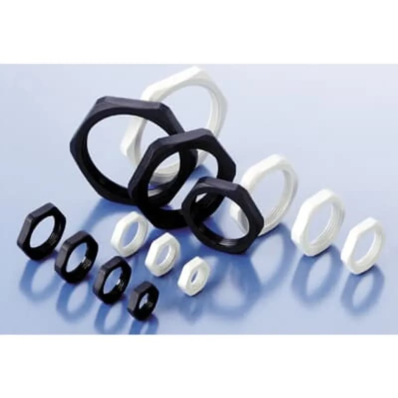 ABB - Installation Products GMN-11 - Grey Hexagonal Lock Nut, Material - Polyamide 6, Thread Type - PG, Thread Size - 11