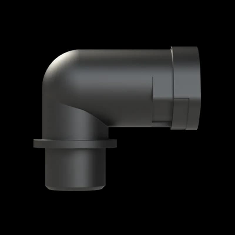 ABB - Installation Products ALWD-M162 - Smart Line 90 Degree Black One-Piece Elbow with Integral Cone Seal, Material-Polyamide 6, Conduit Size NW12, Thread Size - M16x1.5