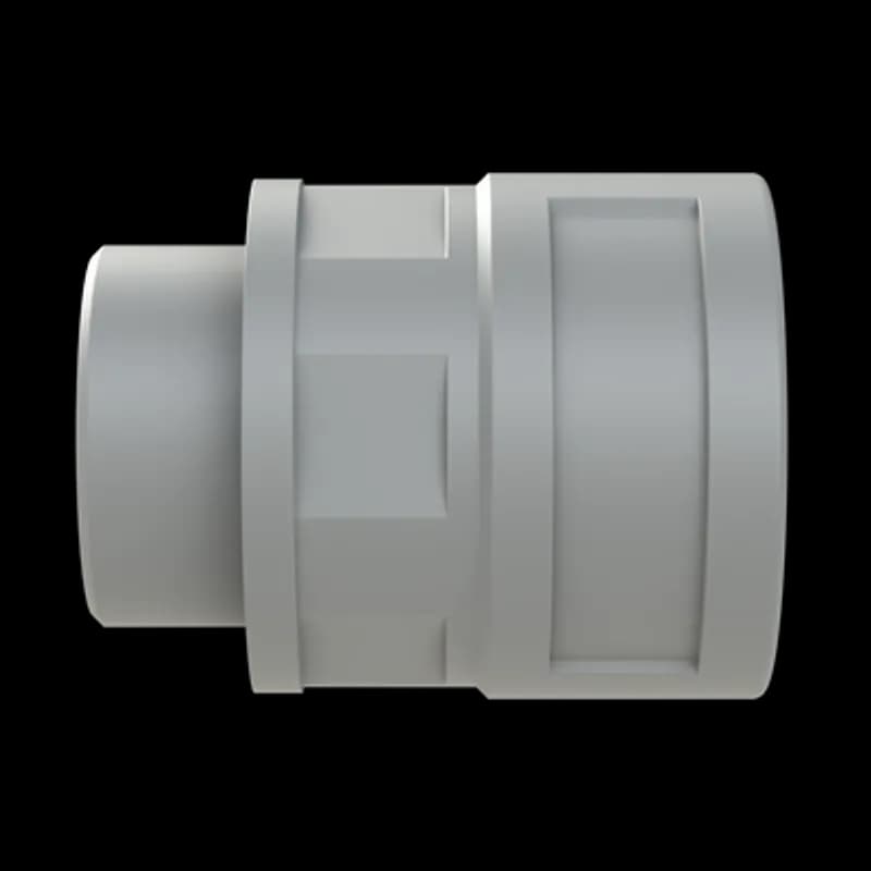 PMAFIX Straight Grey Connector, Material - Polyamide 6, Thread Size M32x1.5, Conduit Size NW - 29