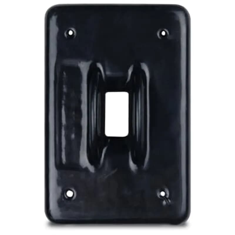 ABB - Installation Products DS32SA-G - PVC Coated FS/FD Toggle Switch Cover, 1 Gang, Aluminum, Gray