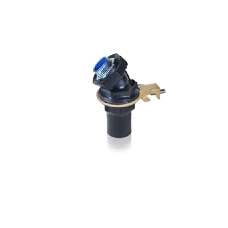 PVC Coated Liquitight Conduit Connector with Grounding Ring, 45 Degree, Pipe Size 1 Inch/27 Metric, Minimum .040 Inch (40 mil) PVC Coating on Exterior, Steel Fitting, Dark Gray