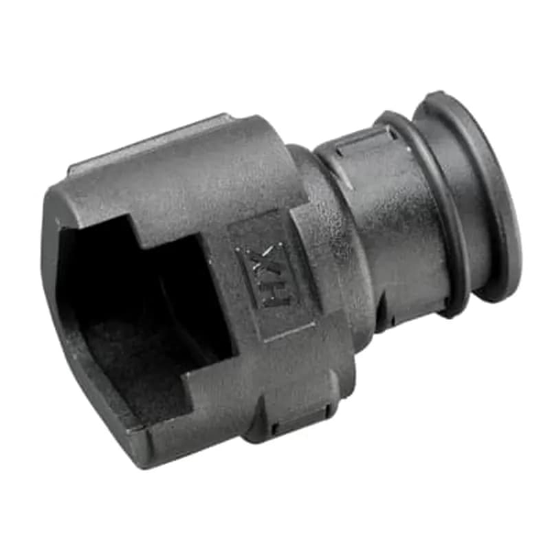 ABB - Installation Products CI12-DT2 - Hinged Connector Interface Fitting, Straight, 2-Way Deutsch DT Connector to Conduit, Conduit Size NC12/NW10, Operating Temperature -40 to 120 Degrees Celsius, RoHS Compliant, IP40 Rating, Very High UV Protection, Polyamide (Nylon), Black
