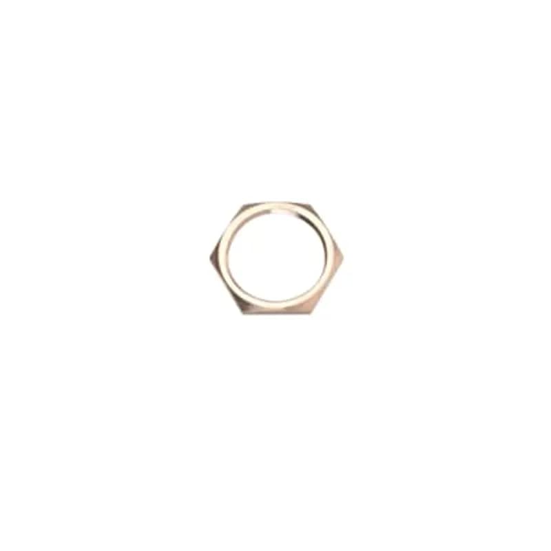 Hex Locknut, 1/2 Inch NPT Thread, Nickel Plated Brass