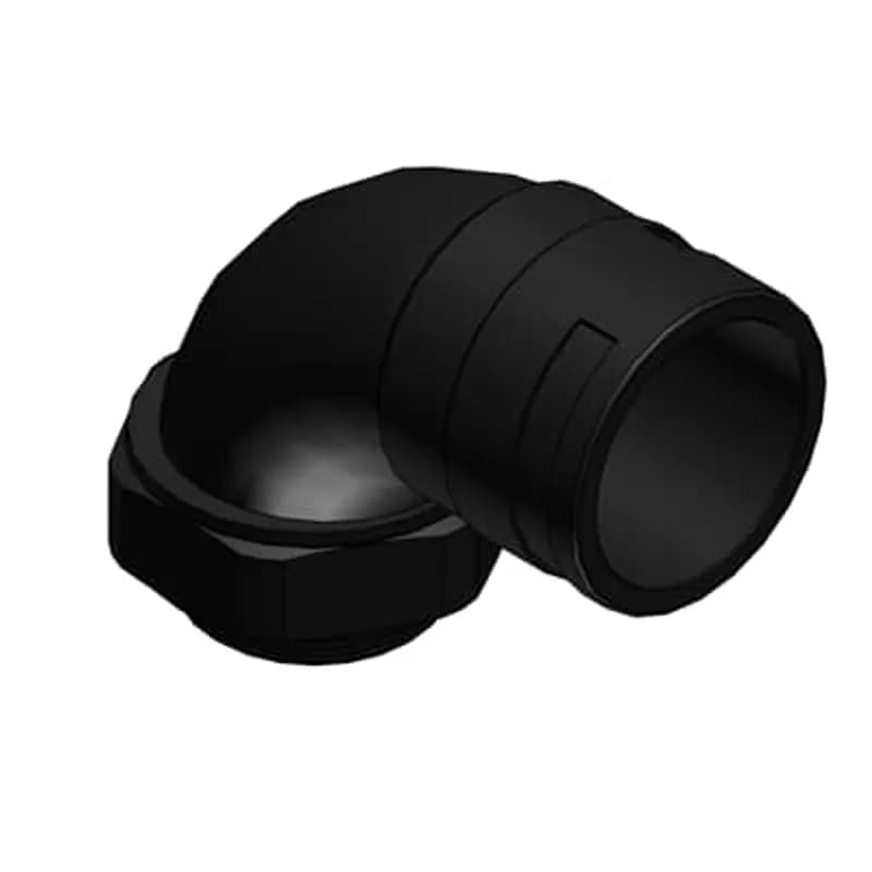 ABB - Installation Products NSBV-N027/01 - Swivel Connector 90 Degree Curved Elbow, NPT Thread - 1/2 Inch, Fits to Conduit Size NW17, IP68, Polyamide 6 with Anodized Aluminum Threads, Color Black