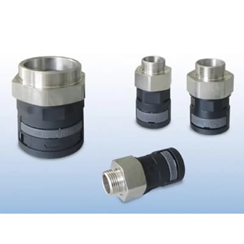 Swivel Connector, Straight, NPT Thread - 1/2 Inch, Fits to Conduit Size NW12, IP68, Polyamide 6 with Anodized Aluminum Threads, Color Black