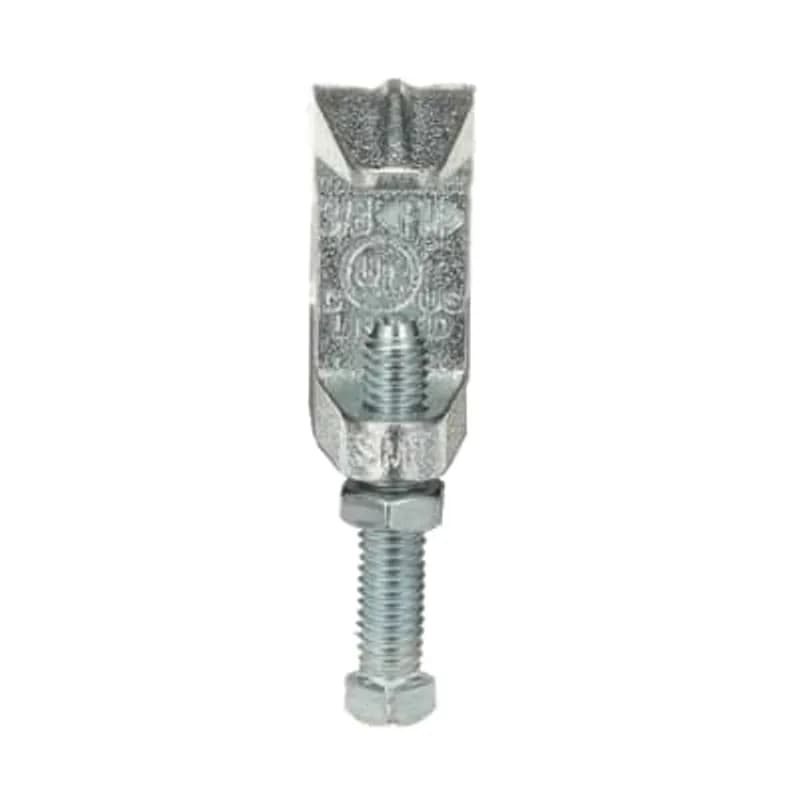 C-Clamp, Steel Wide Jaw, Rod Size 3/8 Inch, Design Load 400 Pounds, Electro-Galvanized Malleable Iron