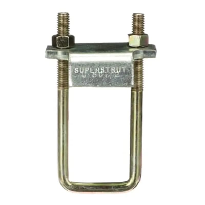 Clamp, Channel to Beam, Height 4-13/16 Inches, Plate Width 3 Inches, Plate Length 2-3/8 Inches, Plate Thickness 13/16 Inch, Steel, For use with A-1202, A-1402, C-1202 and H-1200 Series Channels