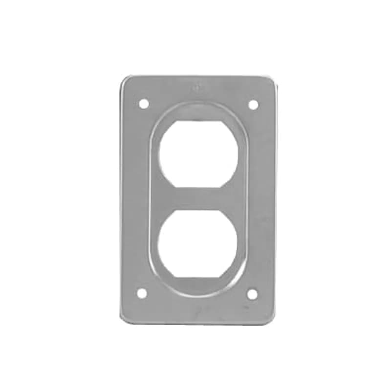 ABB - Installation Products CIFS-6 - Single Gang FS Cover, 4-9/16 Inches, Width 2-3/4 Inches, Aluminum, 1 Duplex Receptacle, Box Mount