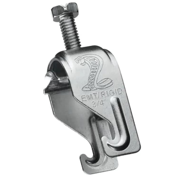 Clamp, One-Piece Cable and Pipe, EMT and Rigid Conduit Trade Size 1/2 Inch, Cable Outer Diameter Range .650-.890 Inches, Steel