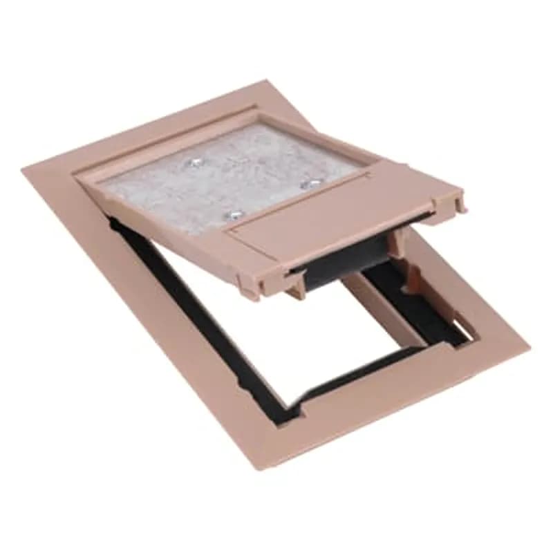 Recessed Service Floor Box Cover, Length 8-1/8 Inches, Width 5-1/8 Inches, Beige, Polycarbonate with 5/32 Inch Steel Plate