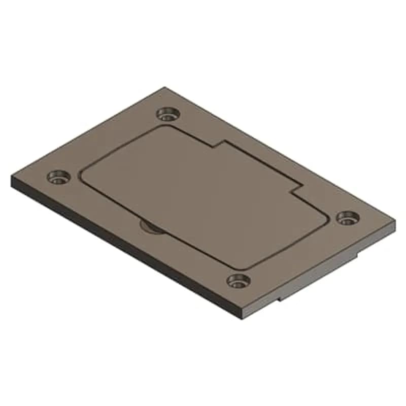 Single Gange Non-Metallic Cover for Floor Boxes for Power and Communications, Universal Cover, Brown