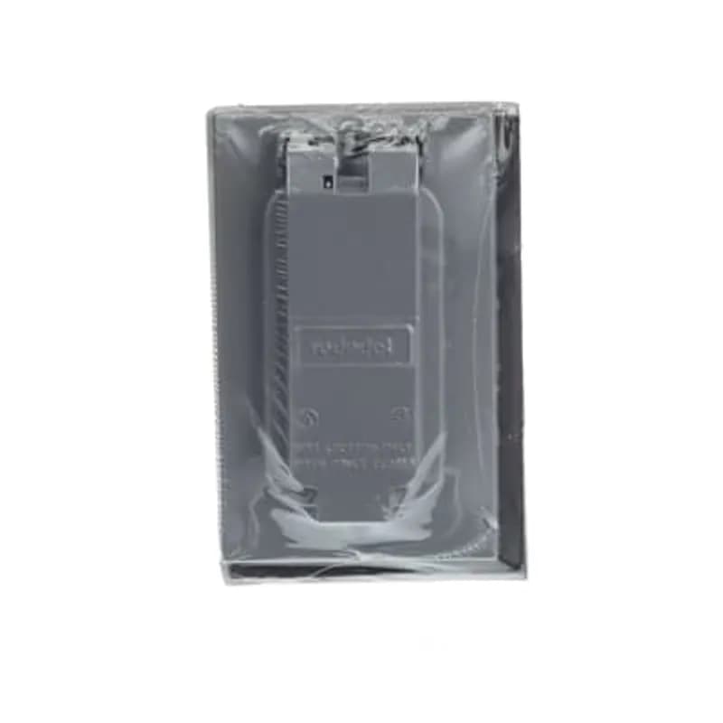 ABB - Installation Products CCGV - Single Gang Weatherproof Receptacle Cover, Silver, Zinc Alloy, 1 GFI Receptacle Vertical, Device Mount