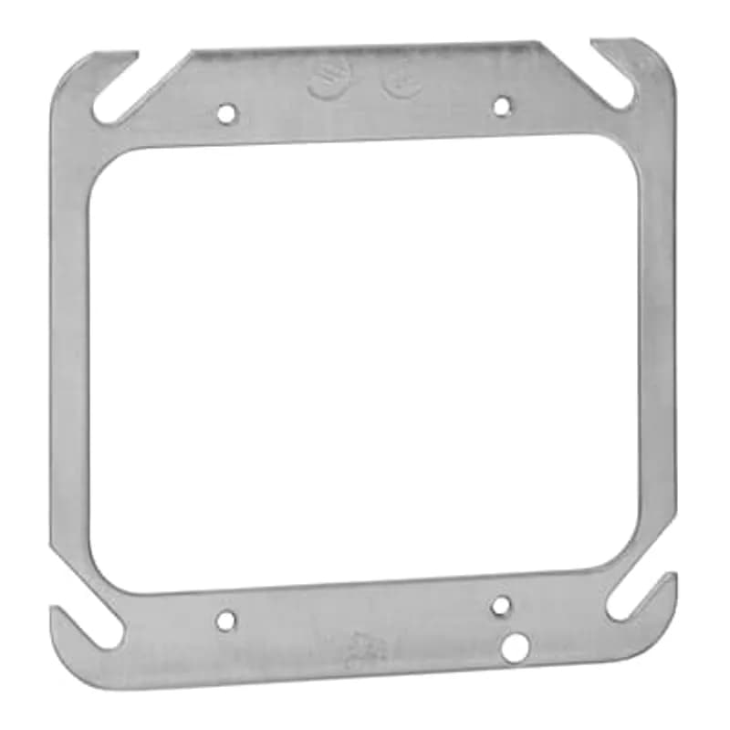 ABB - Installation Products 52 C 00 - Two Gang Square Device Cover, 4 Inch Square, Pre-Galvanized Steel, Flat