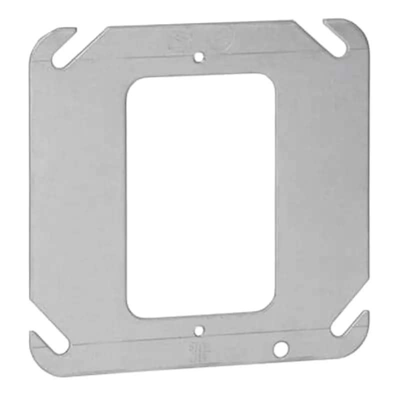 ABB - Installation Products 52 C 0 - One Gang Square Device Cover, 4 Inch Square, Pre-Galvanized Steel, Flat