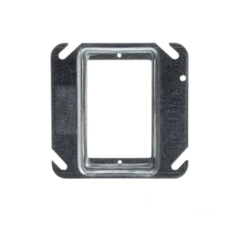 ABB - Installation Products 52 C 49 1/2 - Single Gang Square-Cut Tile Wall Cover, 3.5 Cubic Inches, 4 Inch Square x 1/2 Inch Raised, Pre-Galvanized Steel