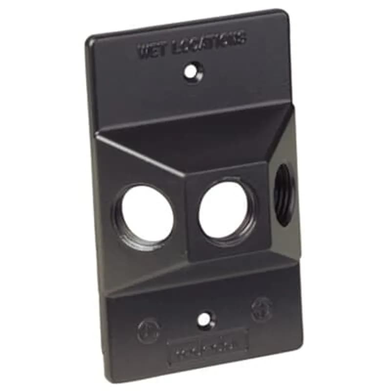 ABB - Installation Products S203BRE - Single Gang Standard Lampholder Cover, Length 4-1/2 Inches, Width 2-13/16 Inches,Hole Size 1/2 Inch, Bronze, Aluminum, Three Hole Device Mount