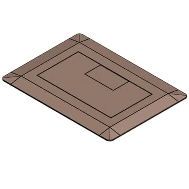 ABB - Installation Products E9761C - Single Gang Floor Box Cover, Width 7.13 Inches x Length 5 Inches, Caramel, Non-Metallic, Carpet Flange Included