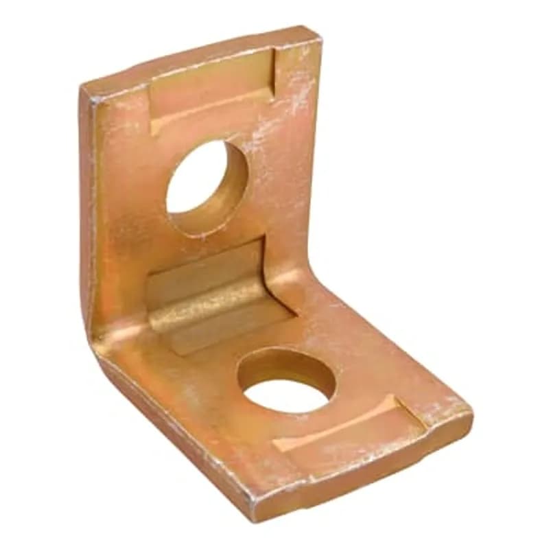 Fitting, 90 Degree, Height 2 Inches, Base Length 2 Inches, Width 1-5/8 Inches, Hole Diameter 9/16 Inches, Steel