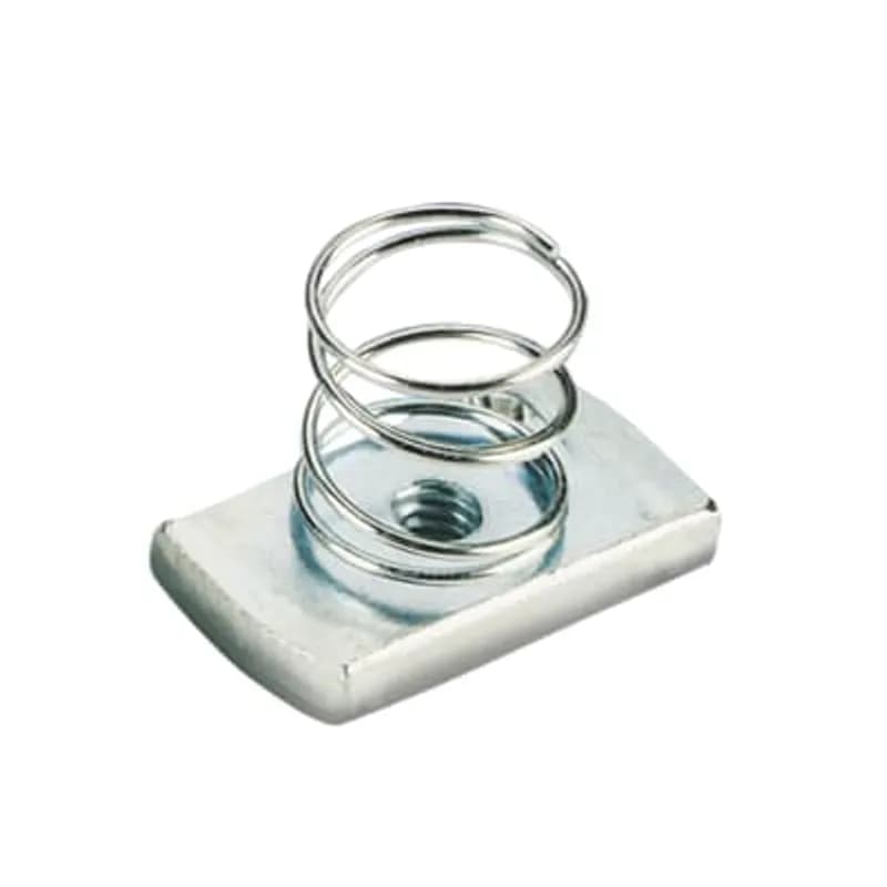 Nut, Short Spring, Size 3/8 Inch, Steel, For use with B Series Channels and Inserts
