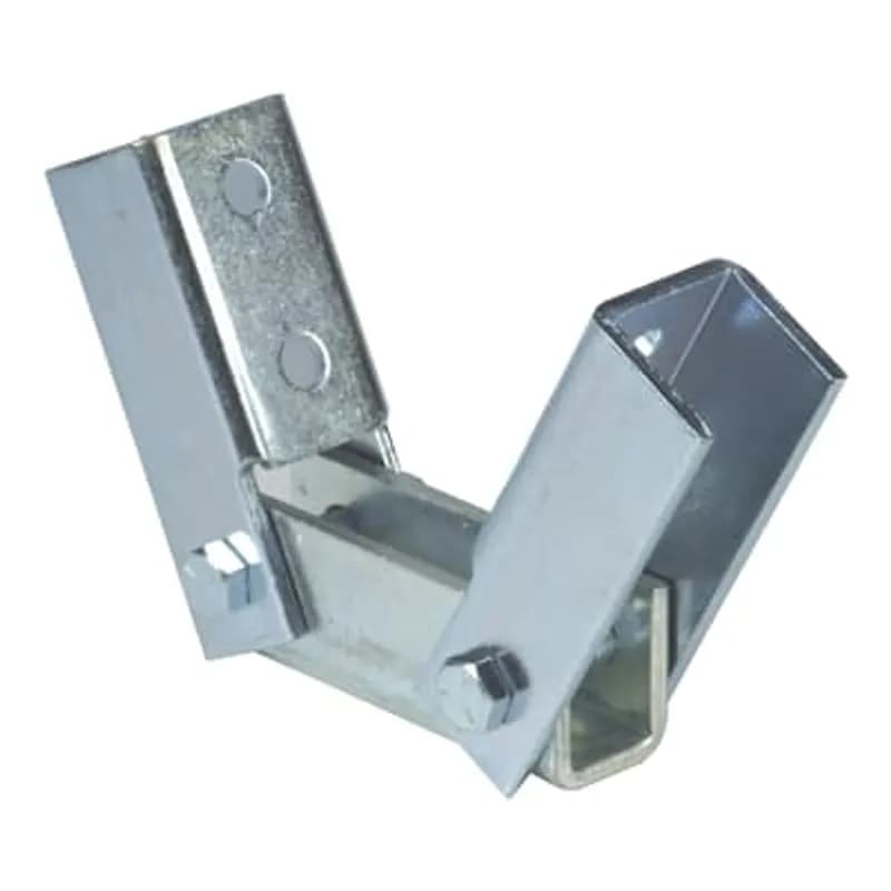 Channel, Double Angular Fitting, Adjustable - bolted, ElectroGalvanized, 1-5/8 inch wide, 1/4 inch thick.