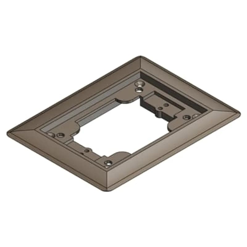 Single Gang Carpet Plate for Floor Boxes for Power and Communications, Length 4-5/8 Inches, Width 6-1/8 Inches, Brown, Polycarbonate
